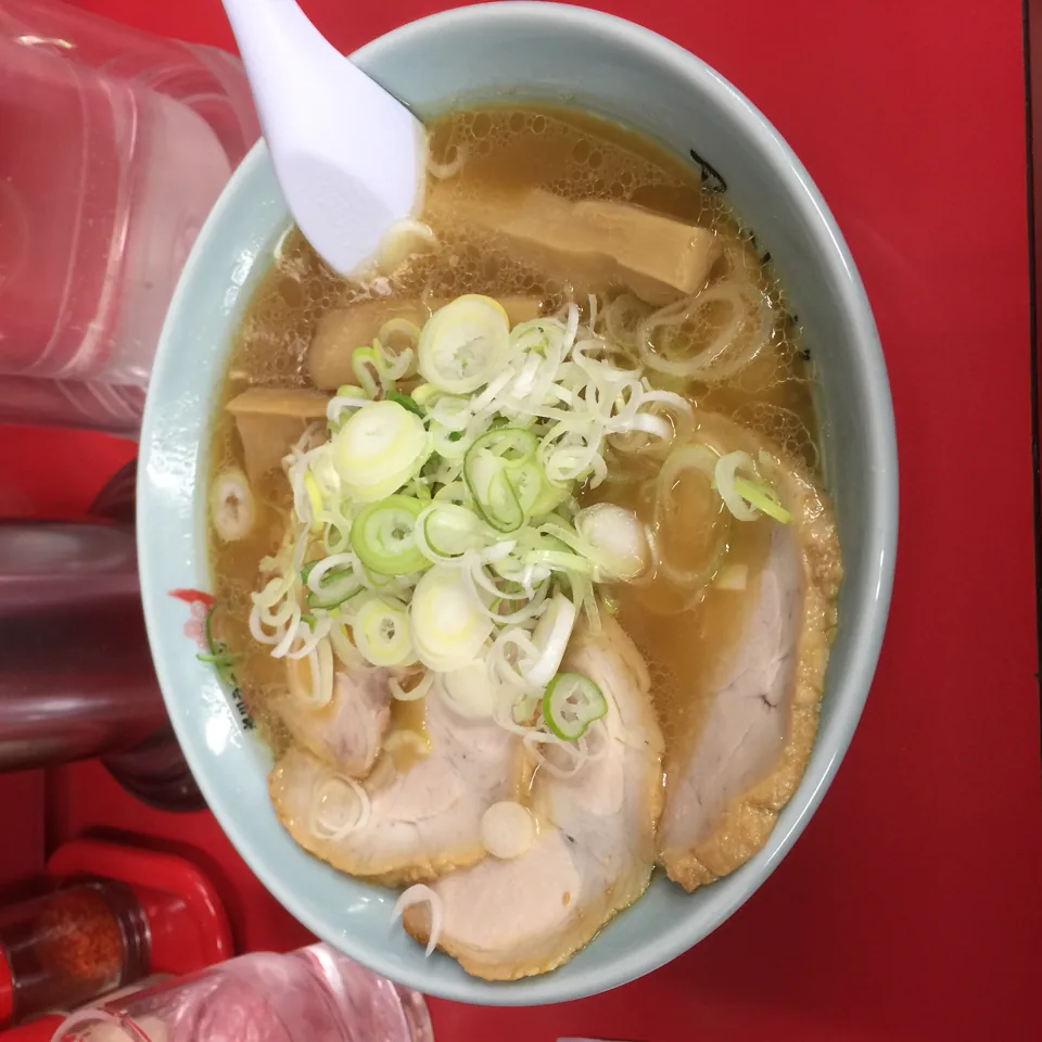 A bowl of char siu shoyu ramen photographed in Asahikawa